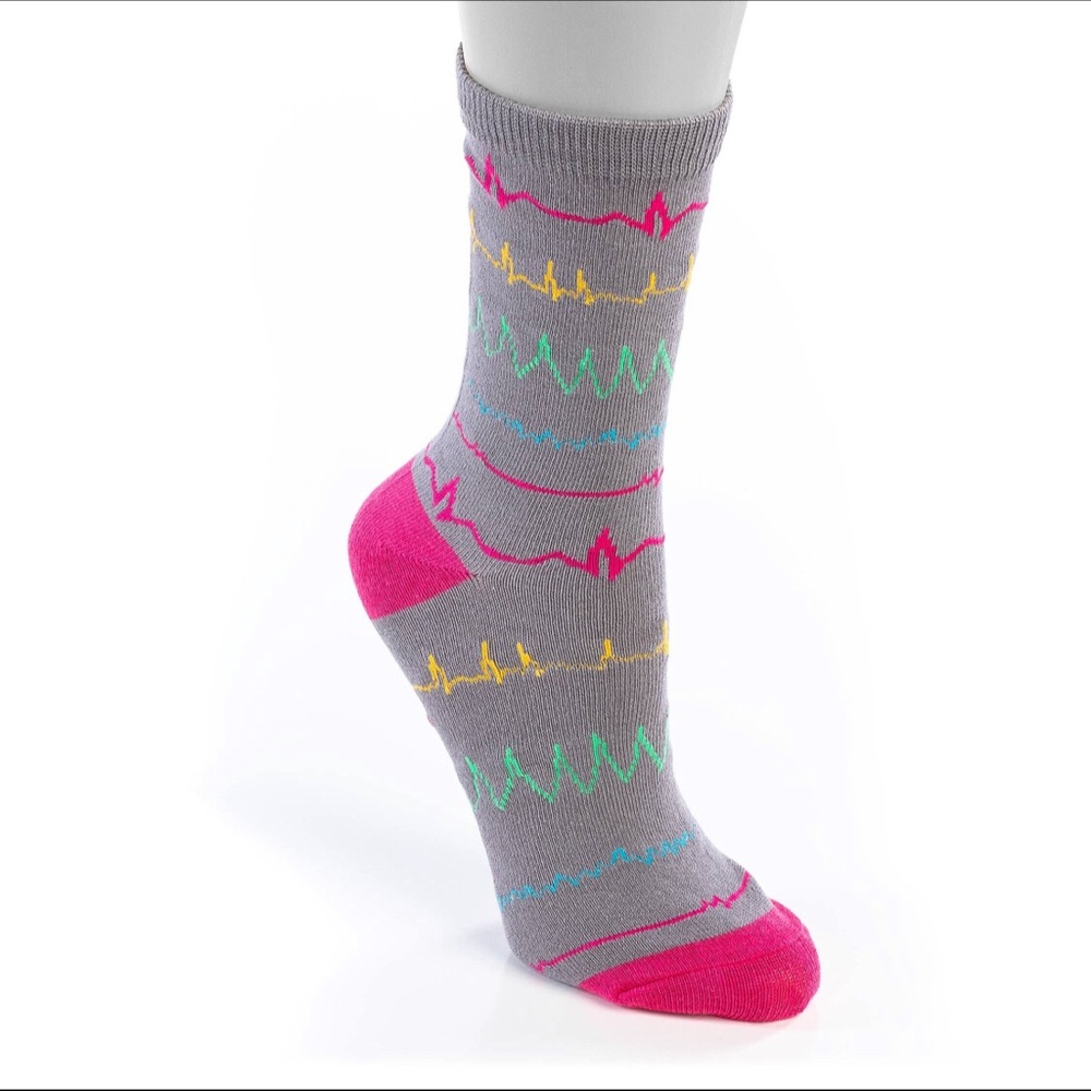 Heart Rhythm Socks for Nurses, Doctors, Pharma